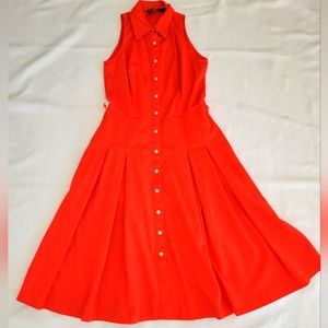 American Living Dress, Size 6, Orange, Button down the front dress